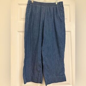 Jjill Denim Wide-Leg Cropped Pants